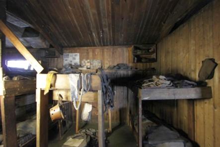 sleeping quarters inside Scott s hut at Cape Evans